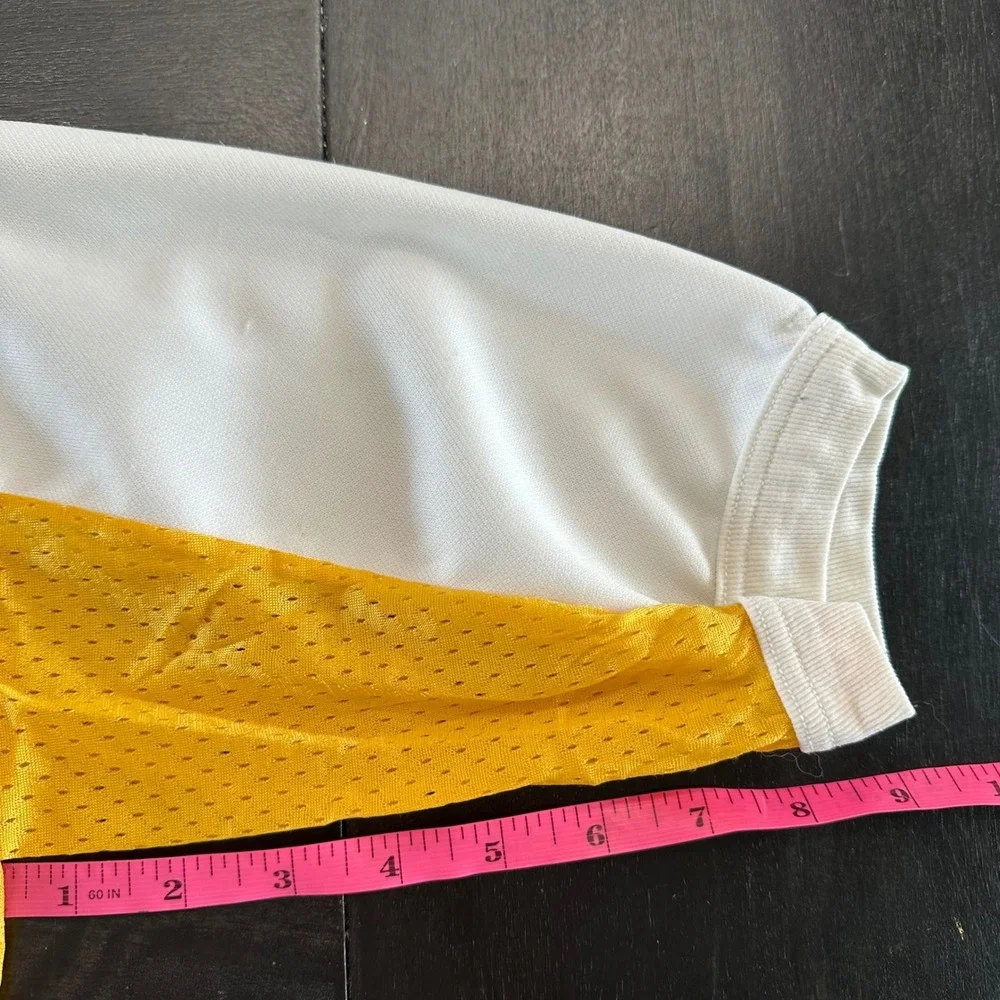 Vintage West Point USMA Military Academy Mesh Jersey Yellow White Sportswear Sm